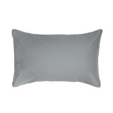 Panama Jacquard Pillowcase back  - Steel