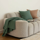 Milo Waffle Square Cushion by Bambury - Juniper