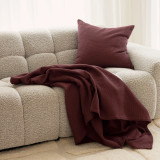 Milo Waffle Throw by Bambury - Sangria