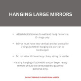 Beveled Center Mirrored Dress Mirror 147x61cm Linens & More
