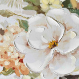 Bouquet Delight Canvas Brown Frame by Linen & More - 100x100cm