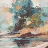 Serene Spring Canvas Brown Frame by Linen & More - 100x100cm