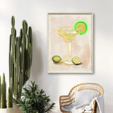 Margarita Led Canvas Neutral Frame by Linen & More - 63x83cm