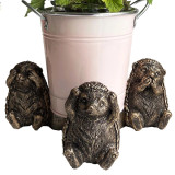 Hedgehog Pot Holder Set Of 3 Gold by Linen & More - 10X6.5X9cm Each