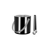 Double Wall Ice Bucket with Tongs by Zanzi - Gunmetal