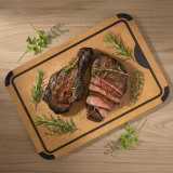 Eco Basics Carving Board with Juice Groove - Large - Natural