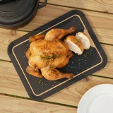 Eco Basics Carving Board with Juice Groove - Black - Natural
