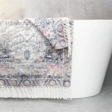 Vintage Handwoven Bath Rug - Kashan
