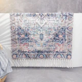 Vintage Handwoven Bath Rug - Kashan