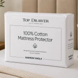 100% Cotton Mattress Protector By Top Drawer - Narrow Single