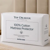 100% Cotton Mattress Protector By Top Drawer - Super King