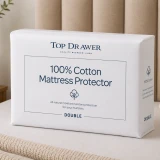 100% Cotton Mattress Protector By Top Drawer - Double