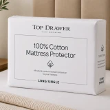 100% Cotton Mattress Protector By Top Drawer - Long Single