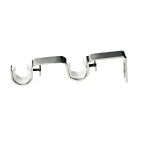 Wilson Double Bracket for 25mm Rod by Zaab - Silver