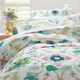 Freya Reversible Duvet Cover Set 250TC Painterly Striped Reverse by MM Linen
