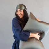 Olive SILK Eyemask by MM Linen