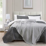 Chevron Throw by Top Drawer - Ash