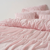 Close up of Layla Duvet Cover Set By Linen House - Peony