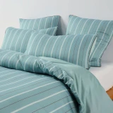 Close up of Monday Stripe Duvet Cover Set by Linen House