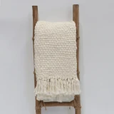 Throw Thick Uni by Le Forge - Ivory - 130x170cm