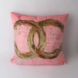 Art Cushion Velvet Gold Coco by Le Forge - Gold