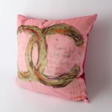Art Cushion Velvet Gold Coco by Le Forge - Gold