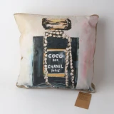 Art Cushion Burlap Coco by Le Forge - Black