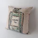 Art Cushion Velvet Chanel/Pearls by Le Forge - Neutral