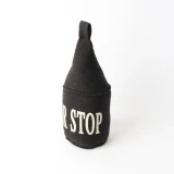 Doorstop Printed Linen Look by Le Forge - Black