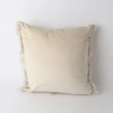 Back of - Fringe Cushion by Le Forge - 45 x 45cm - Sand