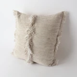 Fringe Cushion by Le Forge - 45 x 45cm - Sand