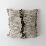 Fringe Cushion by Le Forge - 45 x 45cm - Stone
