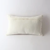 Back of Handloom Cushion by Le Forge - Ivory/Natural - 30 x 50cm
