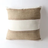 Handloom Cushion by Le Forge - Ivory/Natural - 50 x 50cm