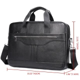 Larch Coffee Leather Briefcase by Nikau Design