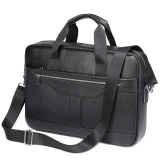 Larch Coffee Leather Briefcase by Nikau Design