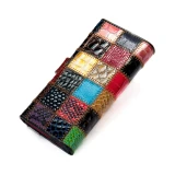 Gerbera Square Leather Wallet Large by Nikau Design