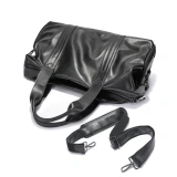 Oak Black Leather Duffle by Nikau Design