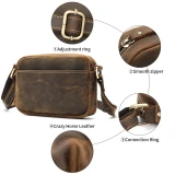 Cedar Crazyhorse Leather Crossbody by Nikau Design