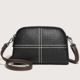Rose Black Leather Crossbody by Nikau Design