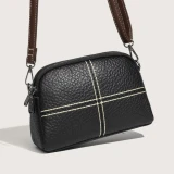 Rose Black Leather Crossbody by Nikau Design