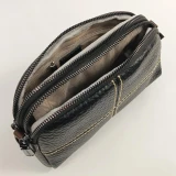 Rose Black Leather Crossbody by Nikau Design