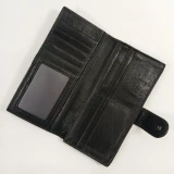 Furze Black Leather Wallet by Nikau Design