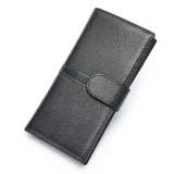 Furze Black Leather Wallet by Nikau Design