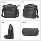 Lily Black Leather Handbag by Nikau Design