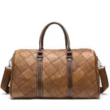Buckthorn Quilted Leather Duffle by Nikau Design
