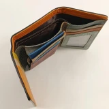 Gerbera Diamond Leather Wallet Small by Nikau Design