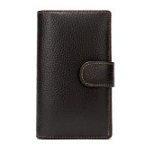 Yew Coffee Leather Card Wallet by Nikau Design