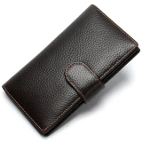 Yew Coffee Leather Card Wallet by Nikau Design