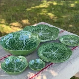 Melamine Cabbage Side Plate by Le Forge - Green